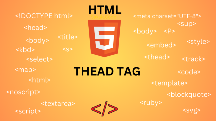 HTML thead tag | Sakala Code
