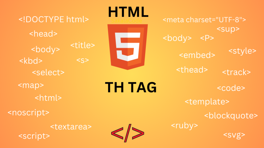 HTML th tag | Sakala Code