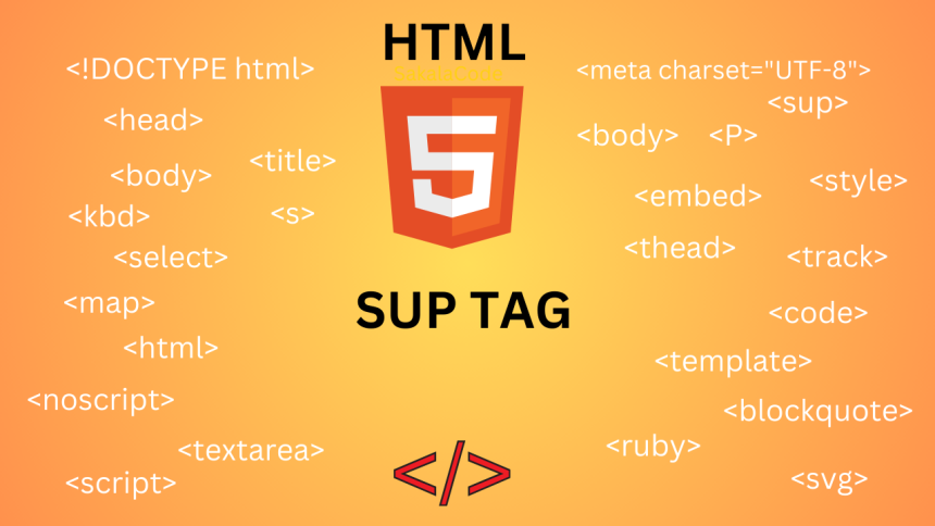 HTML sup tag | Sakala Code