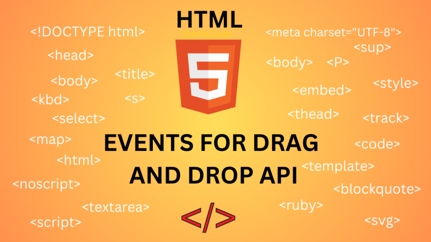 HTML Events for Drag and Drop API feature | Sakala Code