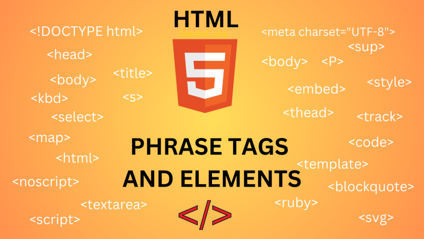 html phrase tags and elements with examples